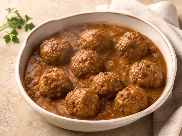 Alb&oacute;ndigas en salsa
