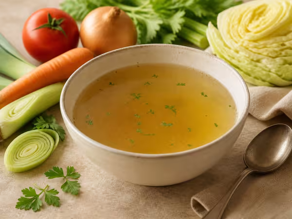 Caldo vegetal casero