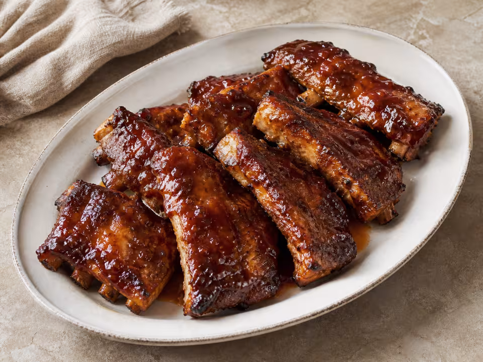 Costillas de cerdo a la americana