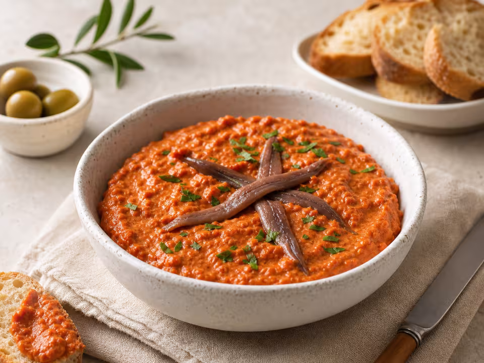 Pat&eacute; de pimientos y anchoas