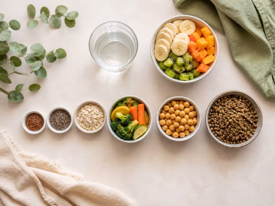 Alimentos ricos en fibra incorporados de forma progresiva